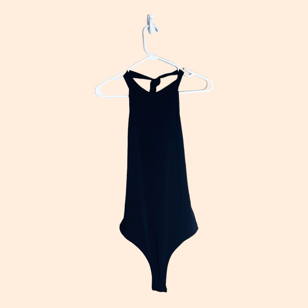 NEW Free People Black Halter Bodysuit Tank